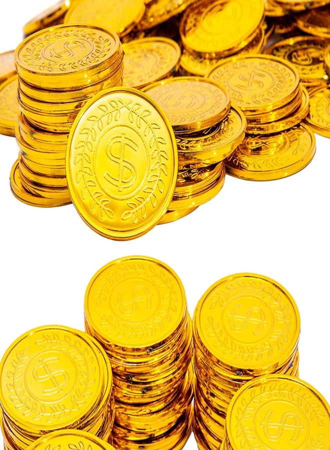Liatunou 50 Pcs Plastic Gold Coins Bulk,Pirate Gold Coins for Treasure Hunt Games,Party Decorations,Pirate Games,Parade,Rewards,Novelty Party Favors - Image 3